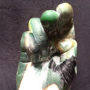 Hand glass cast sculpture
